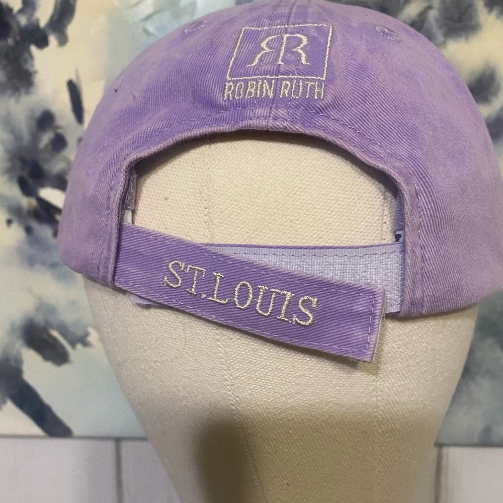 Lavender St. Louis Baseball cap with Velcro tab‎ adjustment.